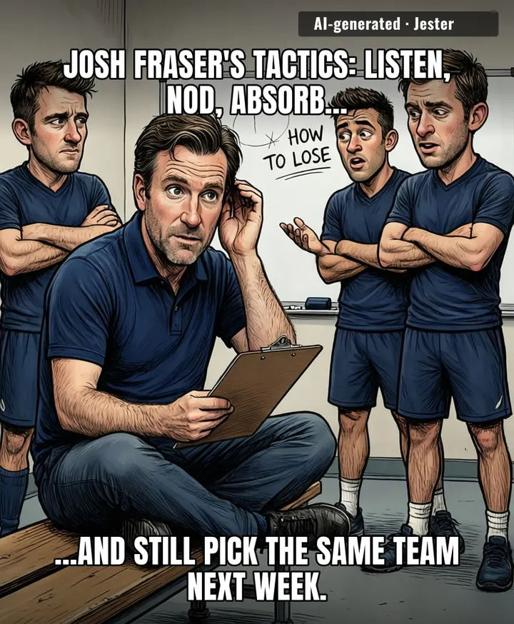 Coach Fraser's superpower is active listening, which is great for therapy but less useful when your team can't hit the side of a barn.