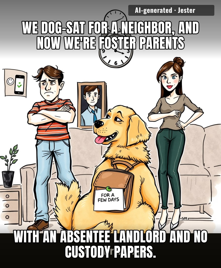 Congrats on the new dog, guys. The previous owners ghosted you, just like your social life.