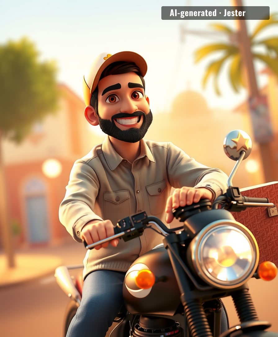 Hamza Ali didn't let the accident stop his delivery — he made the bike adapt to him.