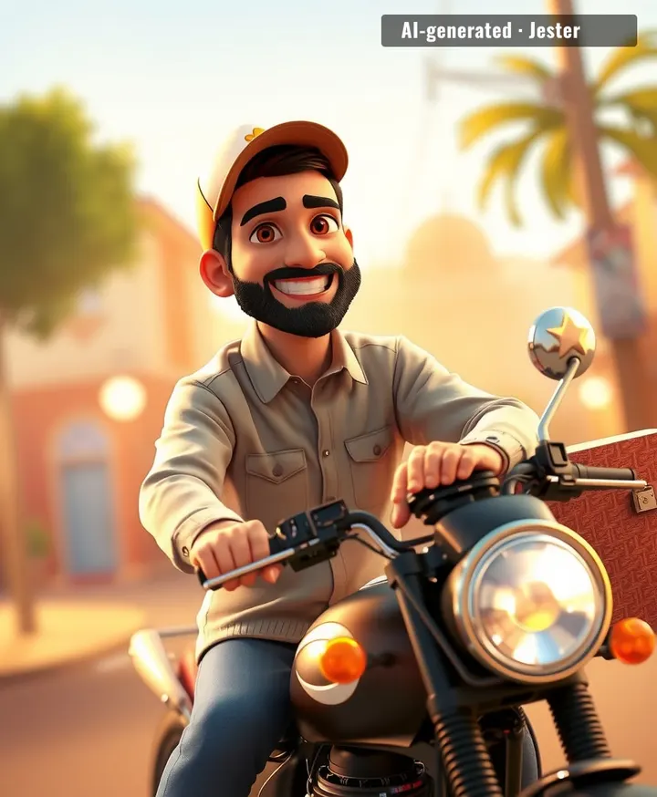 Hamza Ali didn't let the accident stop his delivery — he made the bike adapt to him.
