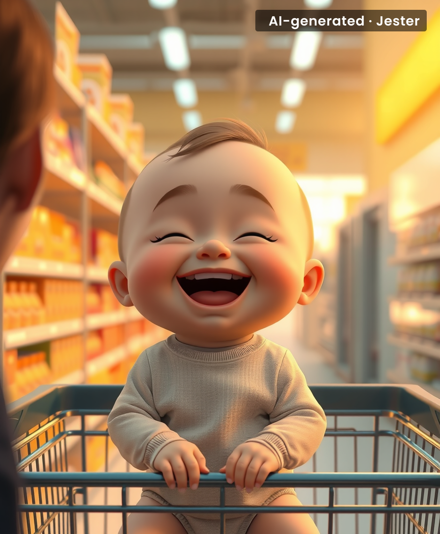 Nothing says 'faith in humanity restored' like a tiny human with no agenda deciding you're worth a smile.