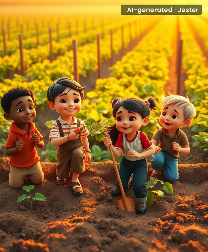 The only thing growing faster than these vegetables is these kids' love for school.