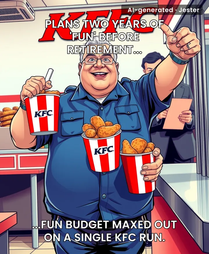 His retirement plan had the shelf life of a Zinger box.