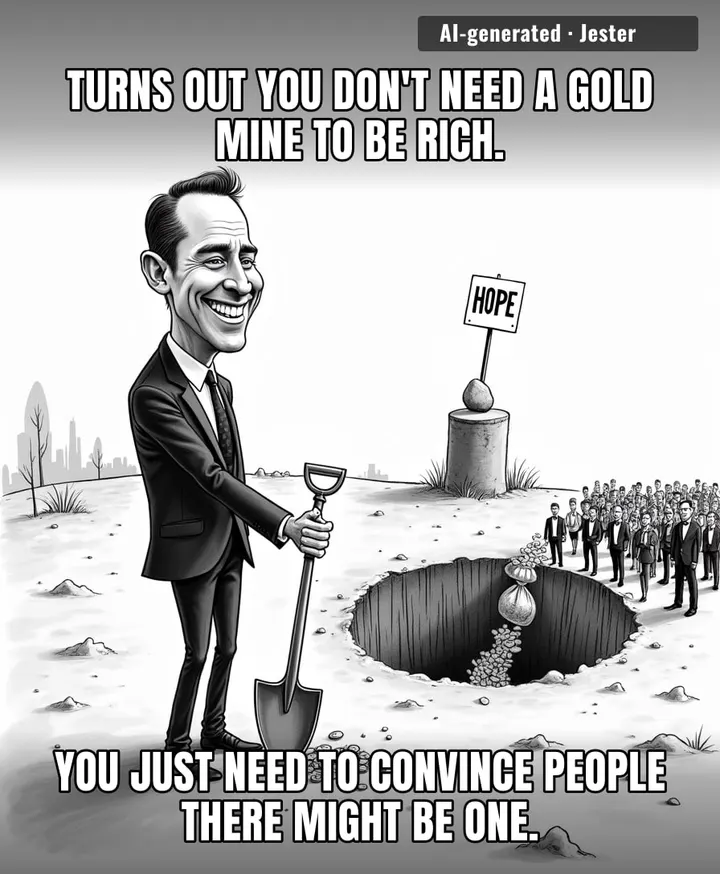 The most profitable part of the mining industry is clearly the slide deck.