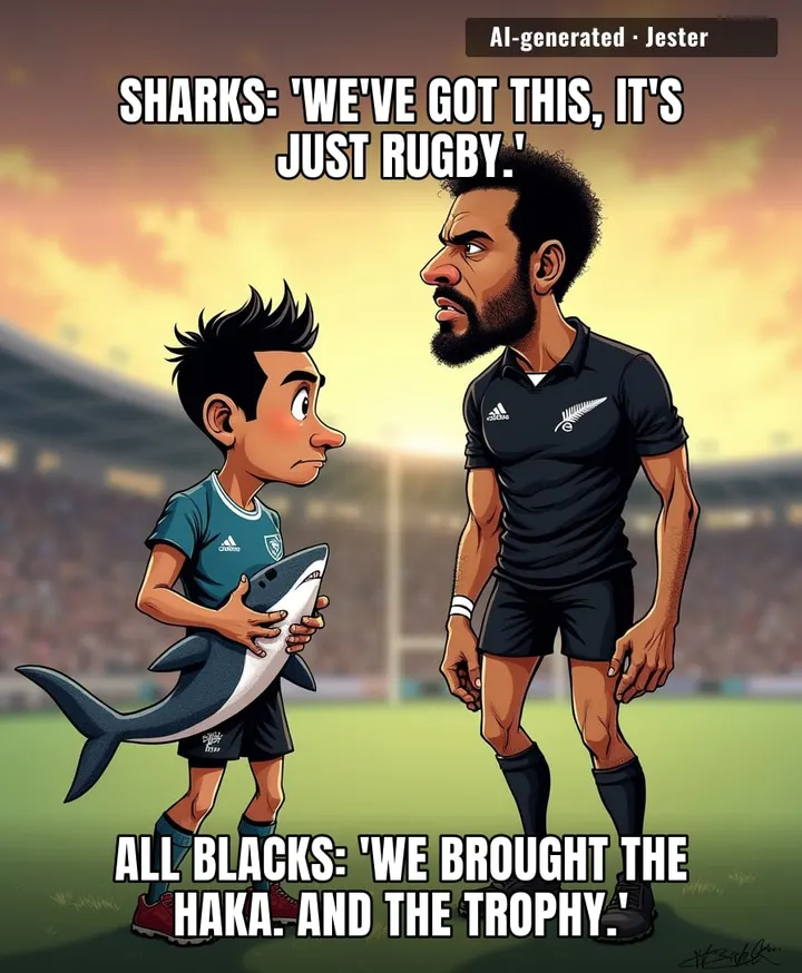 Sharks fans prepped for a memory; All Blacks showed up with a history lesson.
