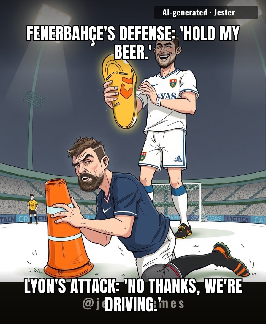 Fenerbahçe's back line just checked their group chat and it's all 'thoughts and prayers' and no actual defenders.