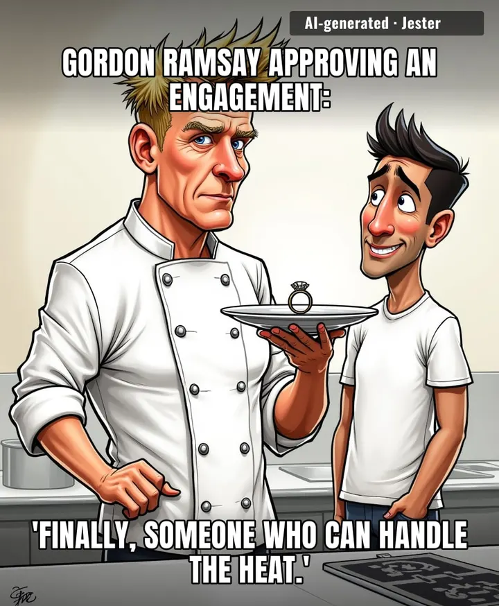 The real pressure is on the fiancé: Gordon's gonna critique the wedding cake like it's a scallop.