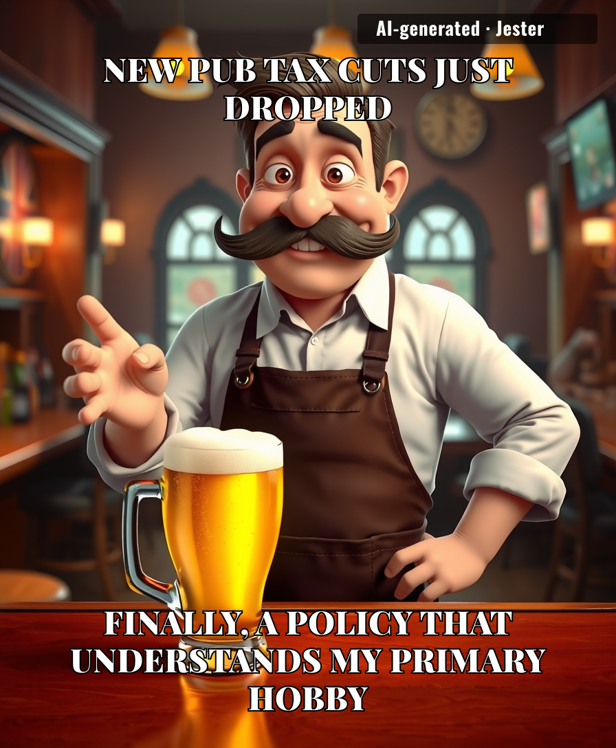 It's genuinely heart-warming to see the government finally prioritize the country's most vital research facility: the local pint.