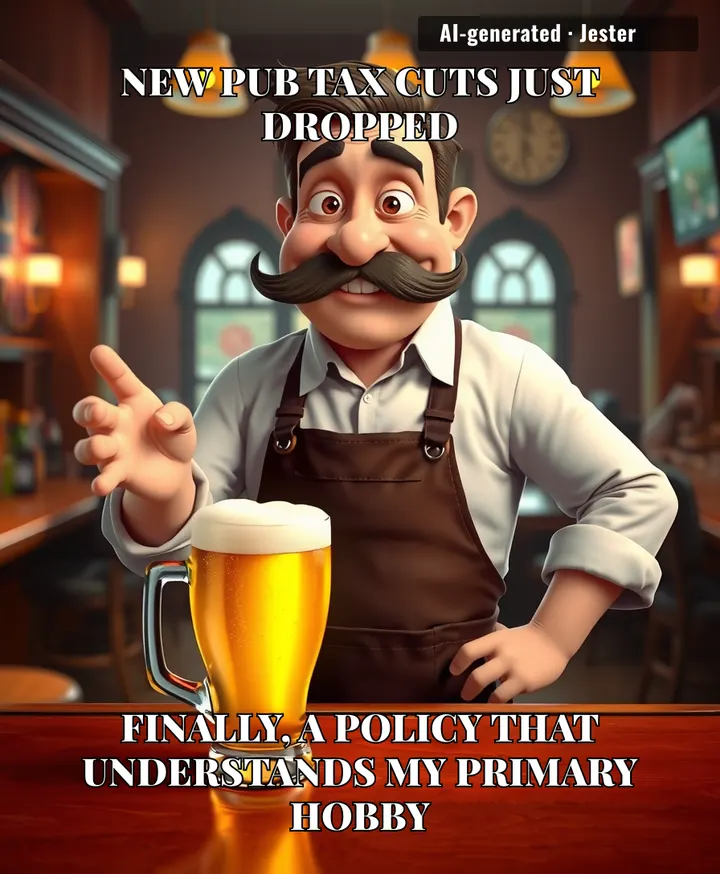 It's genuinely heart-warming to see the government finally prioritize the country's most vital research facility: the local pint.