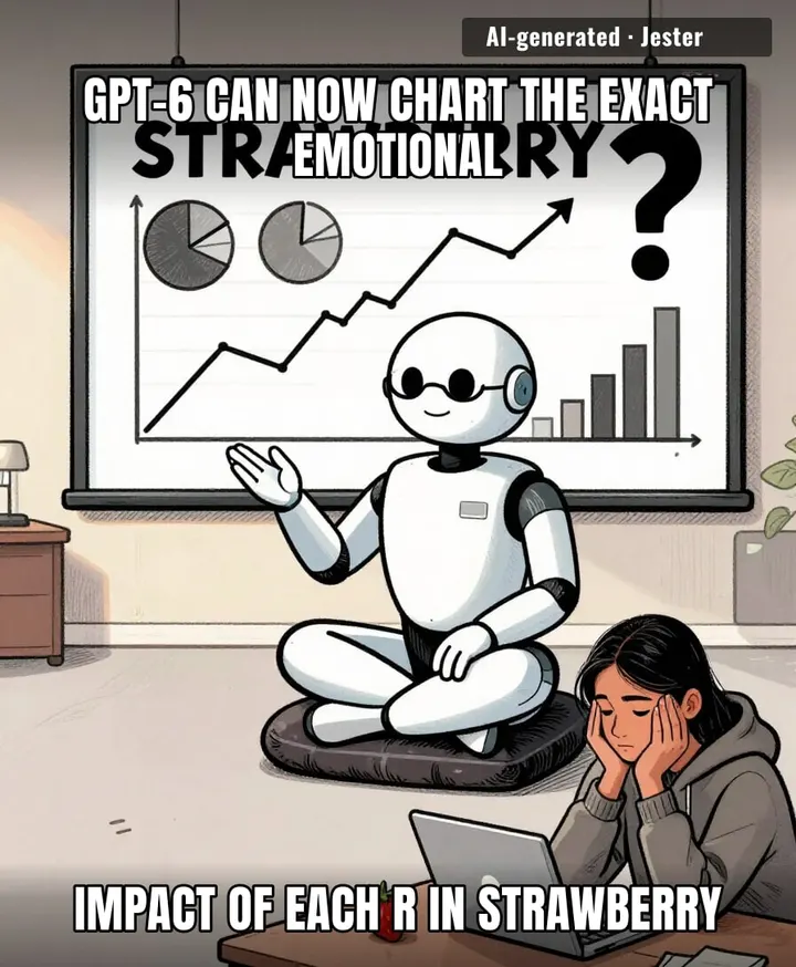 it still can't count. it just learned to cry about it in 4K.