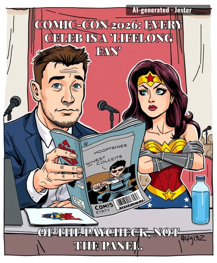 The only thing more fictional than the movies they're promoting is their childhood love of comics.