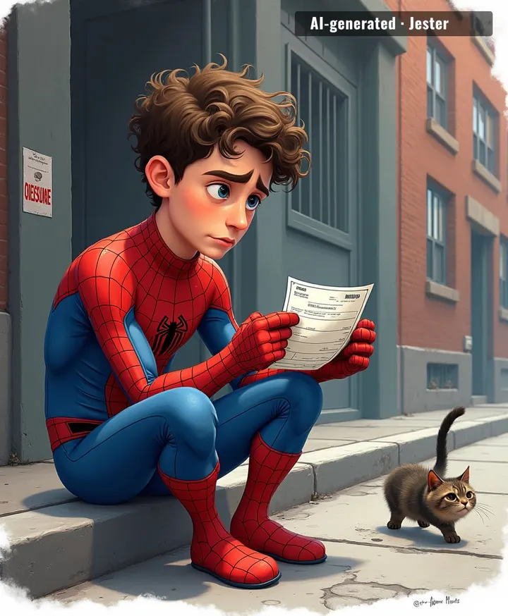 Tom Holland's Peter Parker can't catch a break — even his post-credit scene is a mortgage payment.