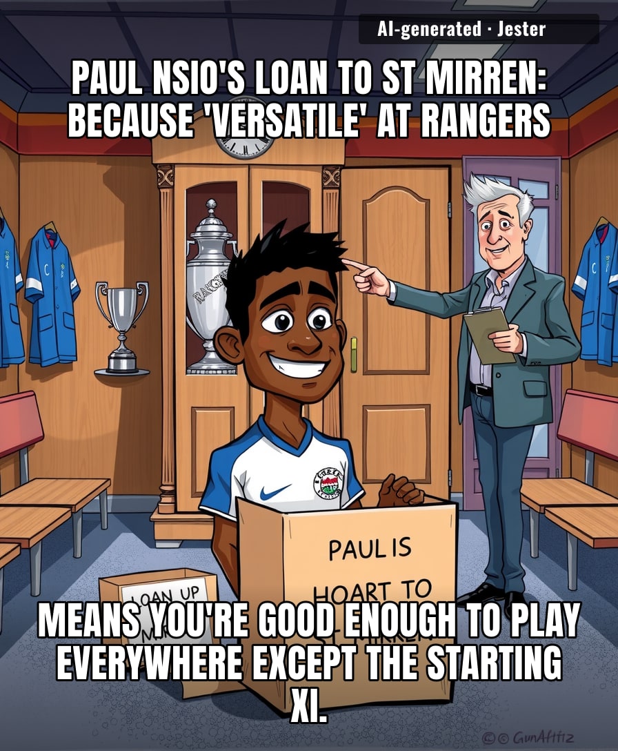Versatile: the football way of saying we found a bench for you—just not at Ibrox.