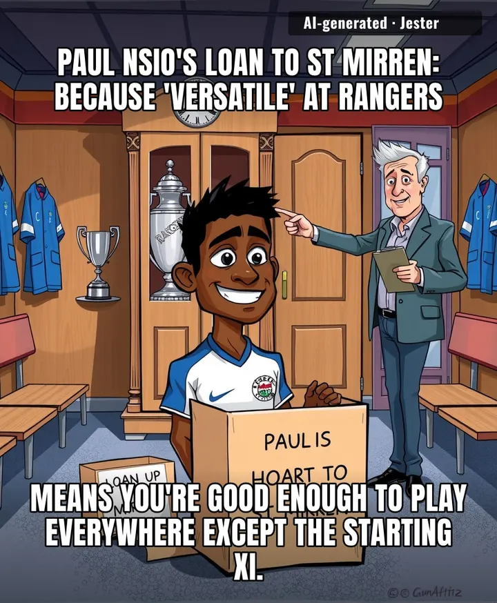 Versatile: the football way of saying we found a bench for you—just not at Ibrox.