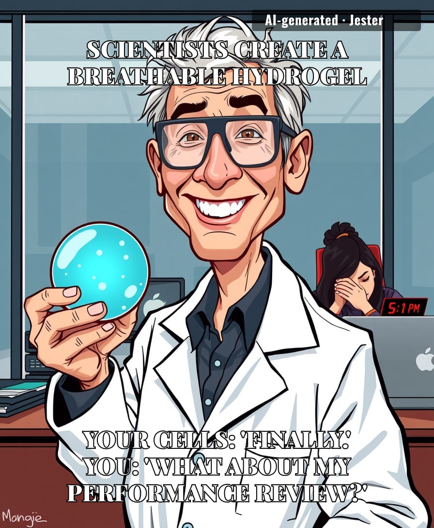 The only thing more breathable than this hydrogel is the gap between my last raise and my rent.