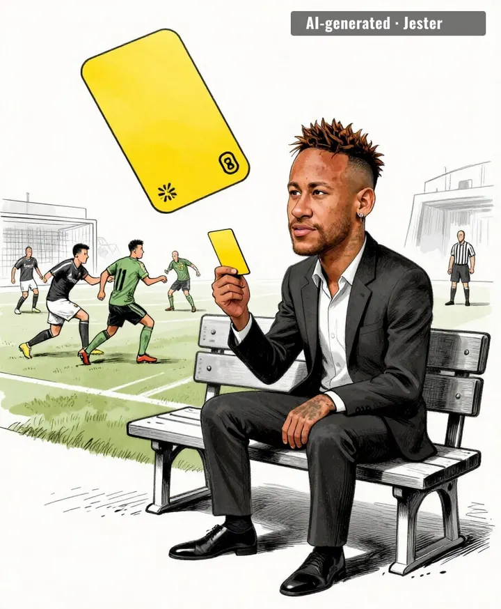 three bookings and he's the best-dressed spectator in Brazil
