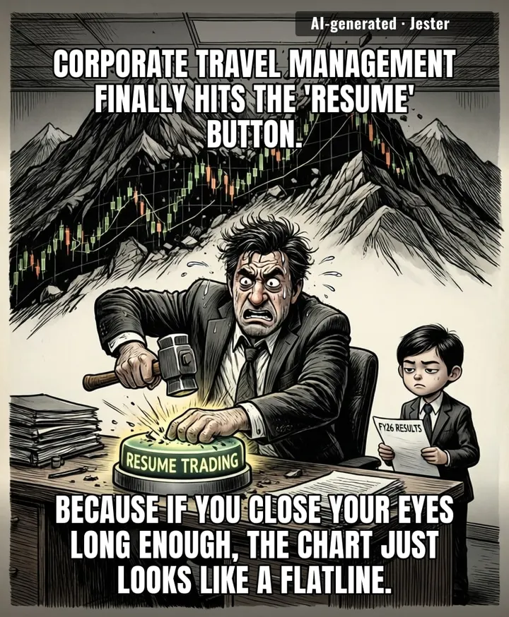 The only thing more desperate than a tech stock re-listing after a disastrous report is me trying to delete my browser history during a system crash.