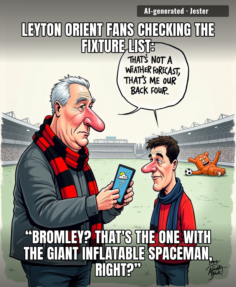 When your only pre-match research is realizing you forgot to bring a coat, and Bromley's mascot has more social media presence than your whole squad.