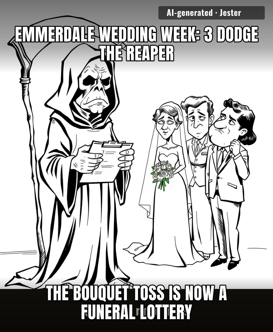 Three survive the wedding week — guess the writers ran out of red shirts.