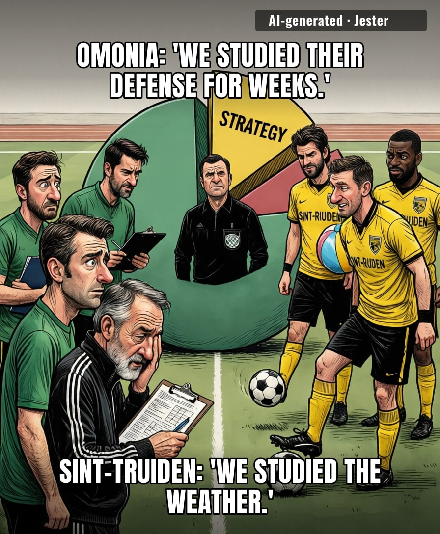 Omonia's game plan was so effective that Sint-Truiden's kit man could have coached them to victory.