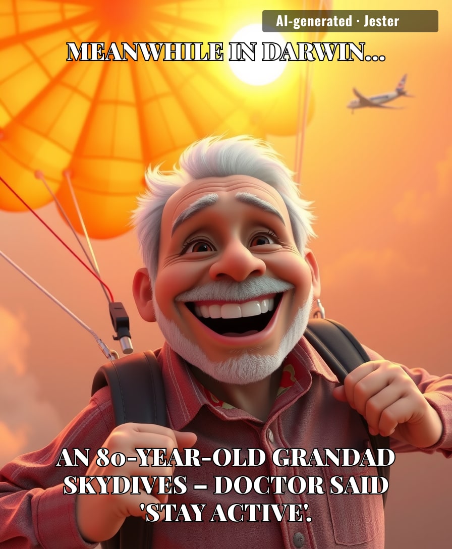 When your grandad's retirement bucket list is just one item: 'Fall from sky.'