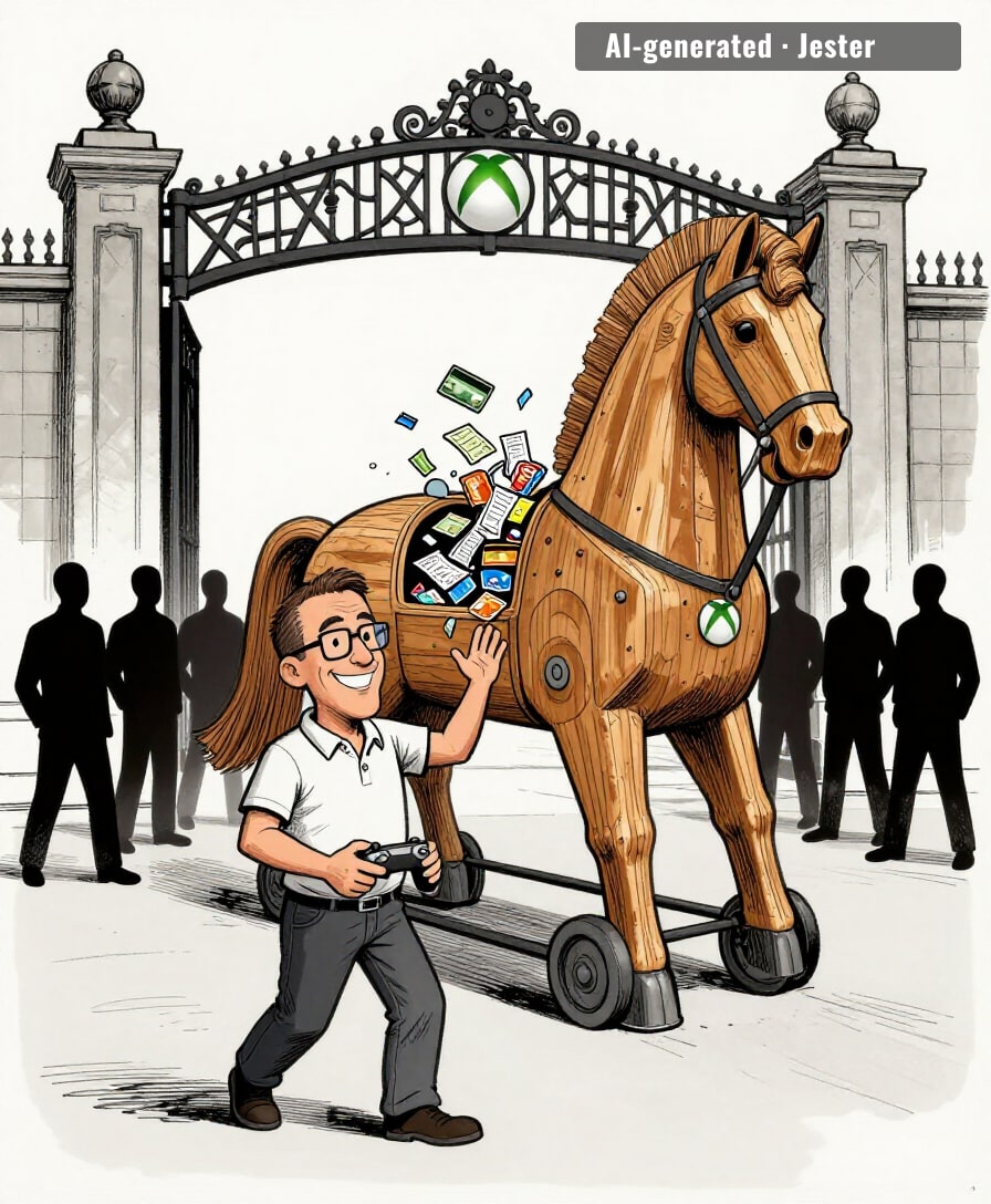 the free games were inside the horse the whole time