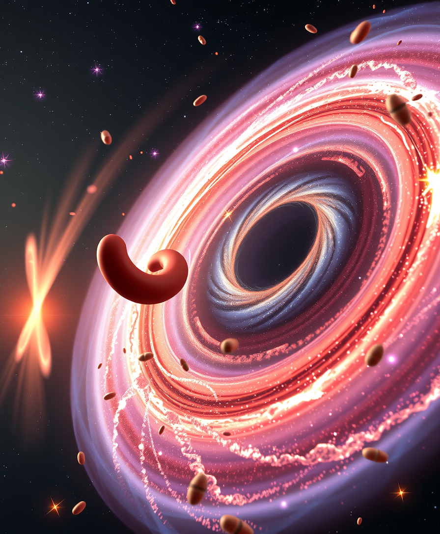 A DWARF GALAXY SLAMS INTO THE MILKY WAY. THE DISK FLIPS 90 DEGREES.
