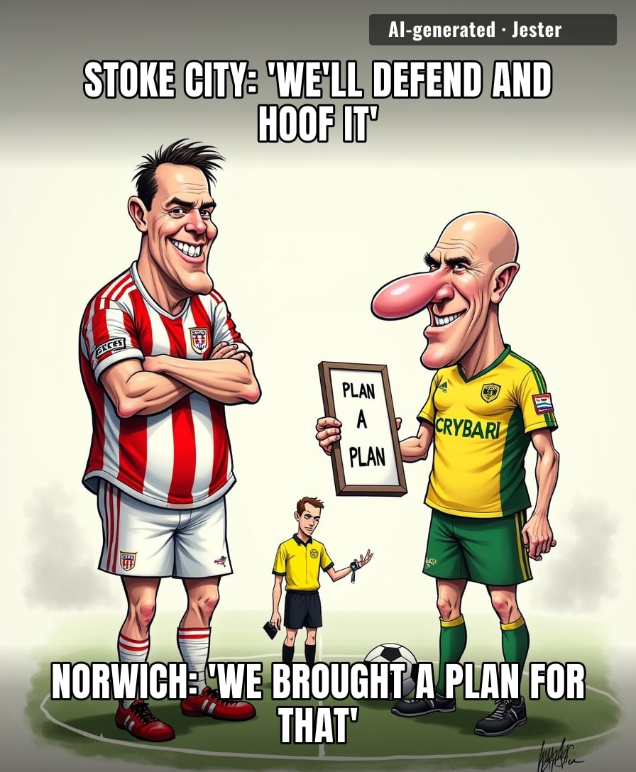 Norwich's game plan is just 'wait for Stoke to Stoke themselves' — and honestly, it's worked since 1863.