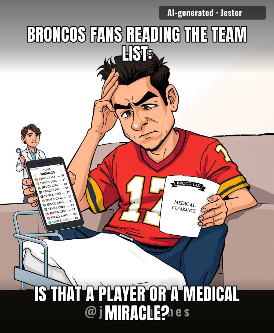 At this point, the Broncos should just fax the team list to the hospital—they're already there.