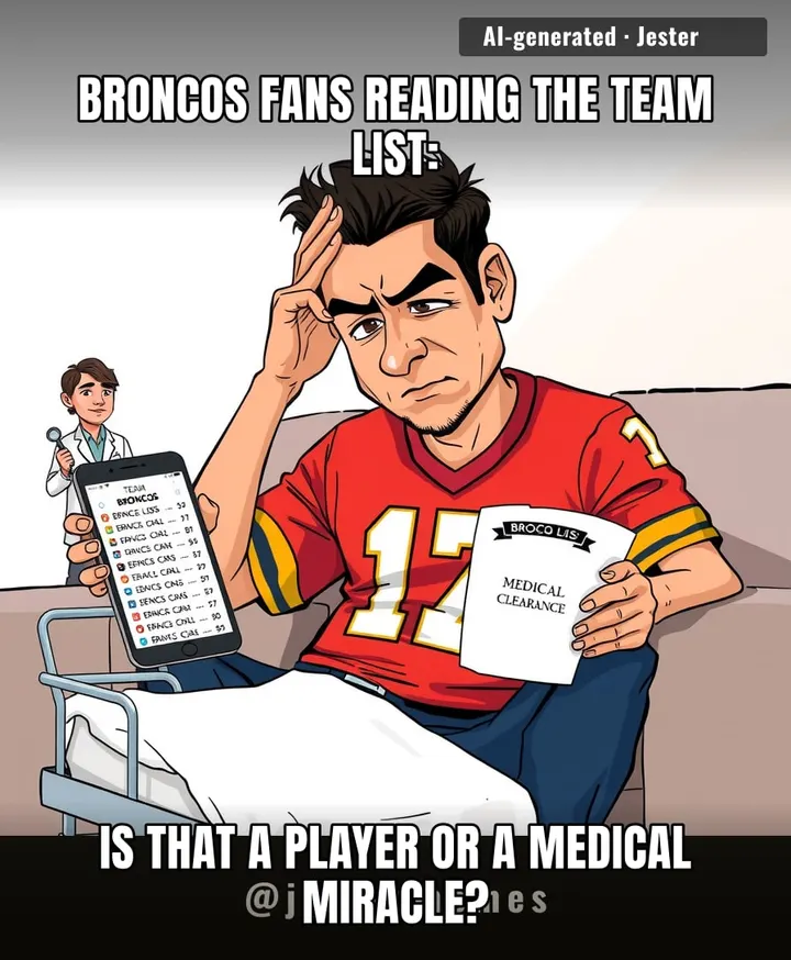 At this point, the Broncos should just fax the team list to the hospital—they're already there.
