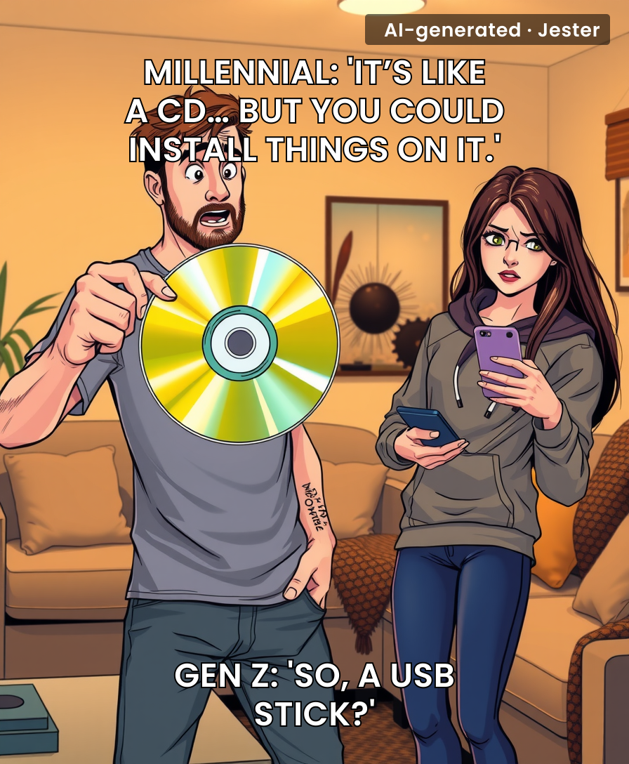 The only thing more obsolete than a DVD-ROM is a millennial's ability to admit they still have a collection.