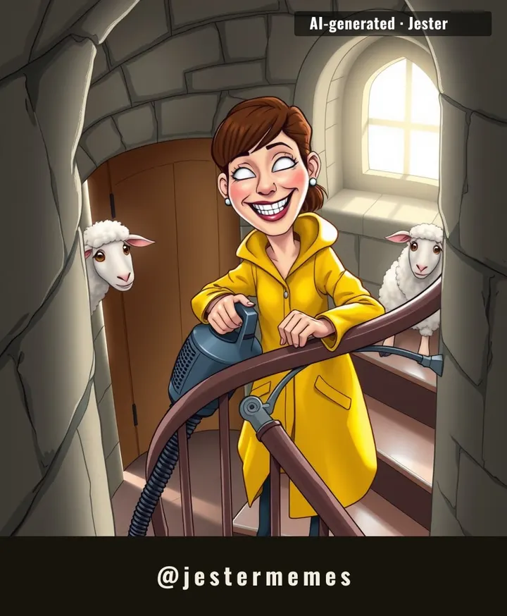 Turns out, the dream job also includes vacuuming a 76-step spiral staircase.
