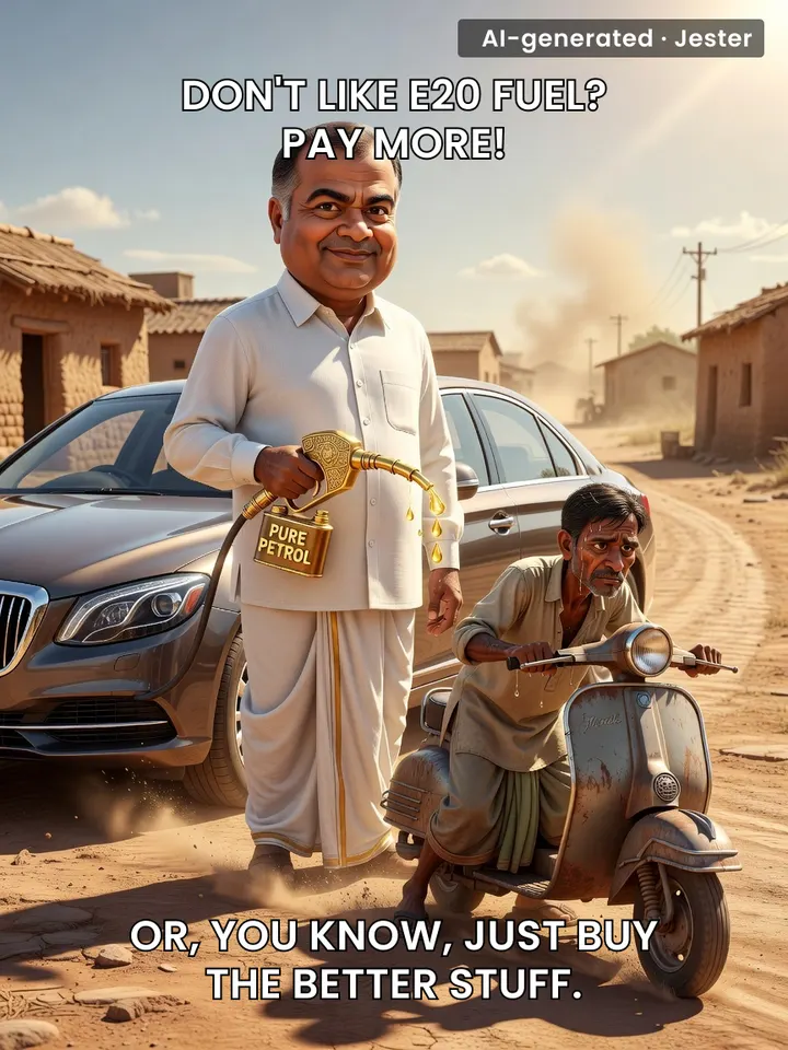 Nitin Gadkari's solution to fuel preference is basically the automotive equivalent of 'eat cake'.