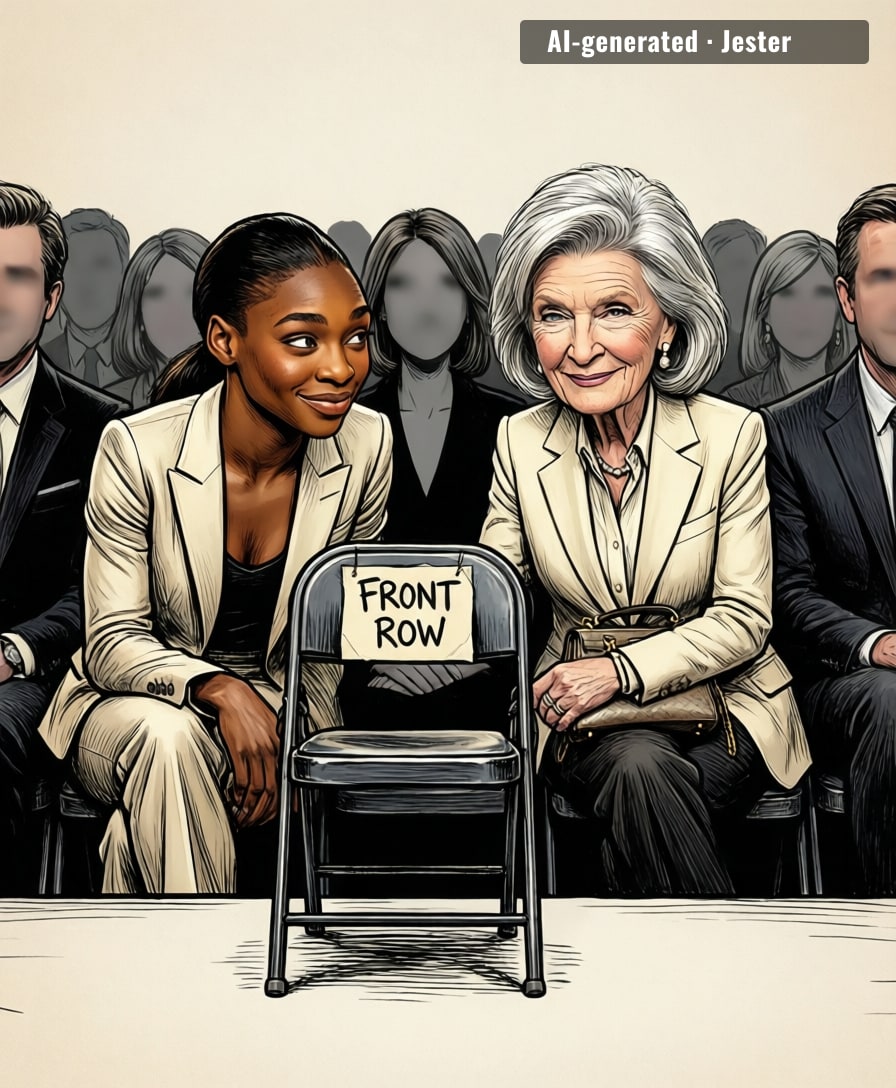 Nothing says high fashion like 60 celebrities fighting over 8 front-row chairs.