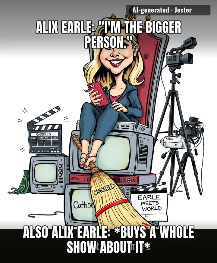 Alex Cooper's show gets canceled, so Alix Earle launches a reality series to throw shade—nothing says 'I'm over it' like a 12-episode commitment.