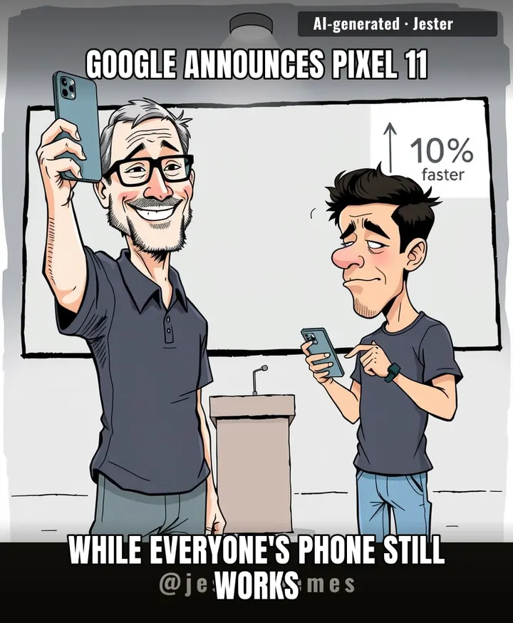 Google's Pixel 11 launch: 0% battery anxiety, 100% trade-in anxiety.