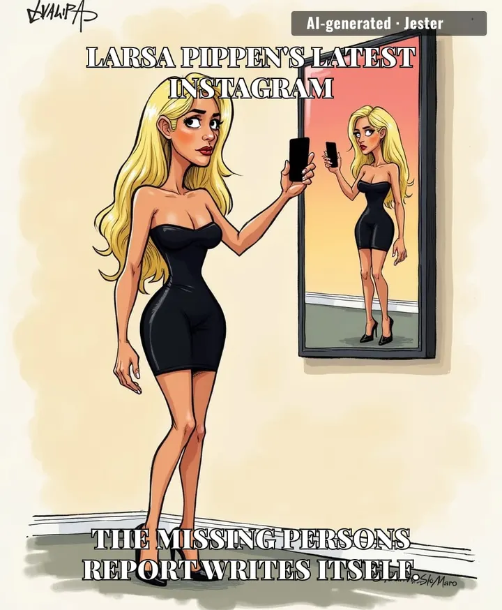 Larsa Pippen's filter is so strong, even her own face is filing a missing persons report.