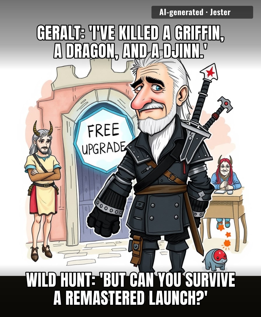 CD Projekt Red giving away a free remaster is the gaming equivalent of saying 'sorry' after stepping on your foot — appreciated, but you're still limping.