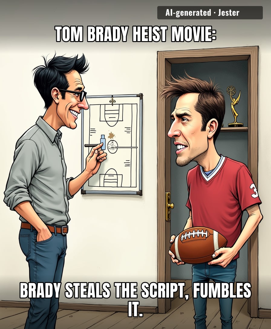 A Tom Brady heist caper would've been the first film where the plot twist is that the guy actually shows up to set.