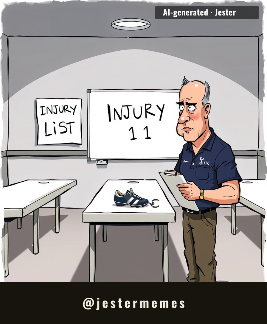 Tottenham's medical staff must feel like they're herding cats — if the cats were made of glass and the vet kept prescribing more games.