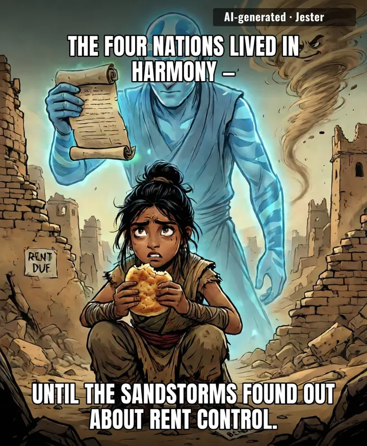 they blamed the last Avatar for the apocalypse. Finally, accountability for the powerful.
