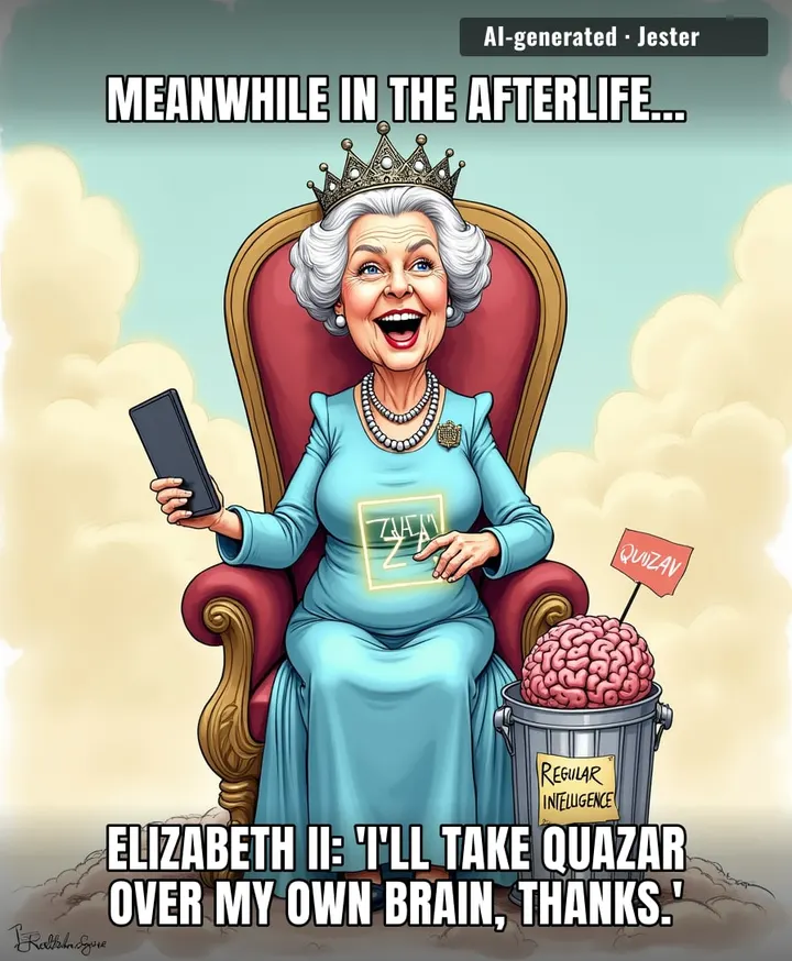 The Queen's spelling was so bad that even her AI needed a translator.