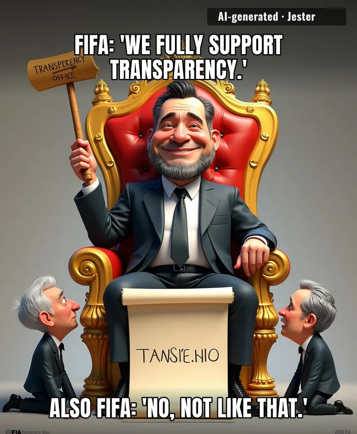 Infantino's transparency policy: everyone can question him, as long as they're not the ones asking.