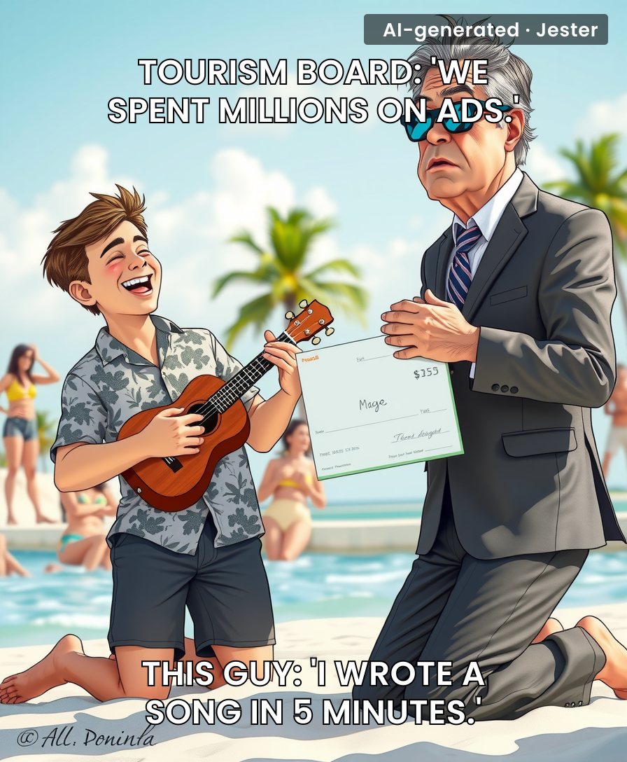 Every marketing agency just lost its retainer to a guy with a ukulele.