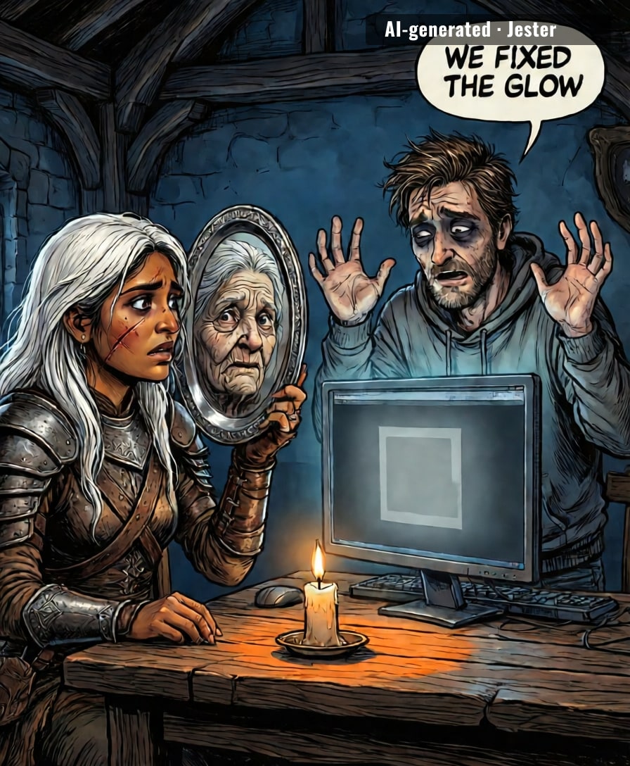 fixed the bloom, aged the child