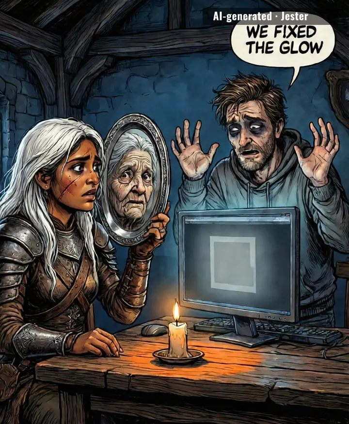 fixed the bloom, aged the child