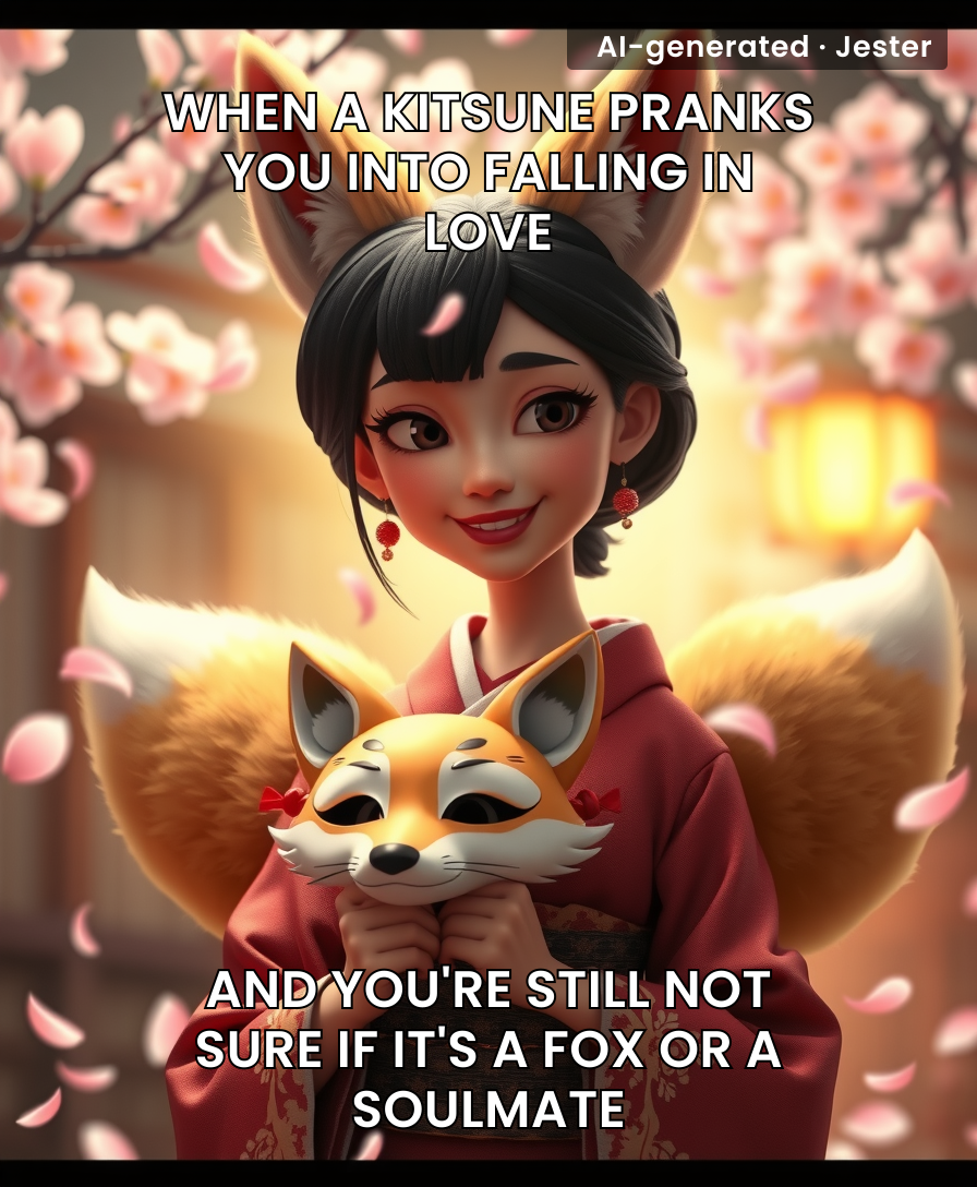 Kitsune: the only creature that can prank, possess, and still make you want to pet it.