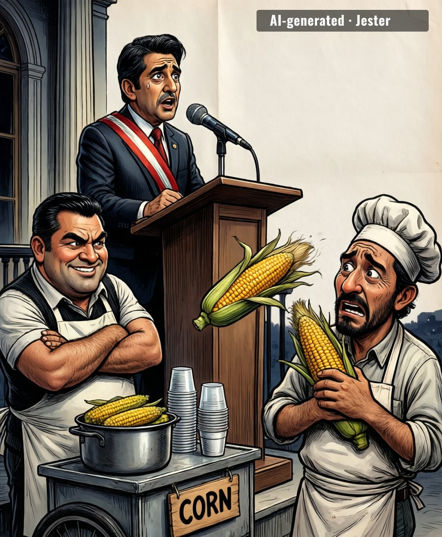 Modern problems require modern solutions: they didn't ban the corn, they banned the delivery method. The esquites vendor is now the most protected man in Morelos, and he knows it.