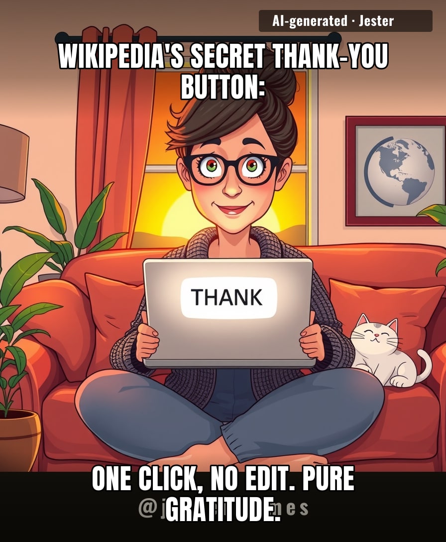 Somewhere, a Wikipedia editor just got thanked for fixing a comma, and felt like a superhero.