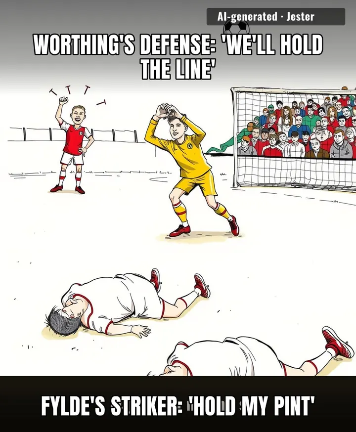 Worthing's back line parted like it was Moses' PR team.